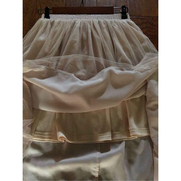 Miami Skirt Womens SZ S Pink Tutu Style Midi Hi-Low Hem Peasant w/ Lining - Picture 4 of 8